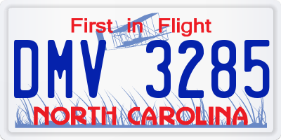 NC license plate DMV3285