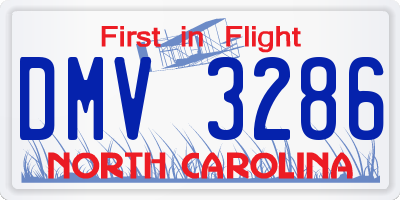 NC license plate DMV3286