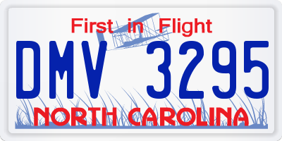 NC license plate DMV3295