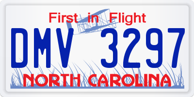 NC license plate DMV3297