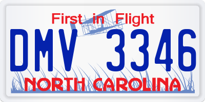 NC license plate DMV3346