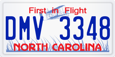 NC license plate DMV3348