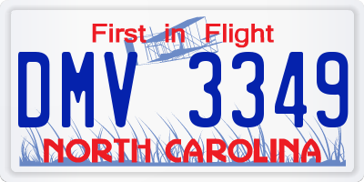 NC license plate DMV3349