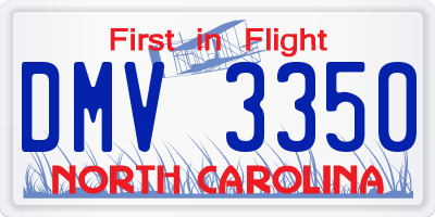 NC license plate DMV3350