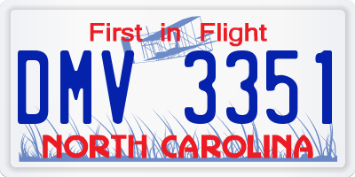 NC license plate DMV3351