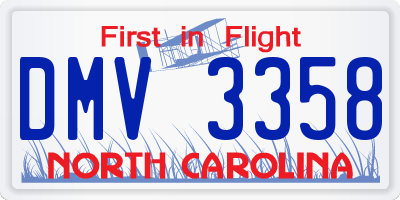NC license plate DMV3358
