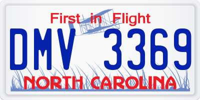 NC license plate DMV3369