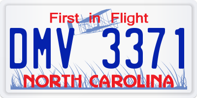 NC license plate DMV3371