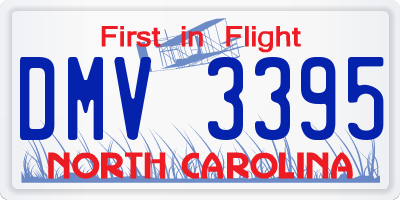 NC license plate DMV3395