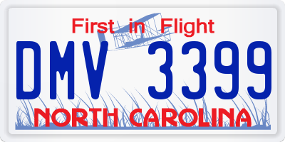 NC license plate DMV3399
