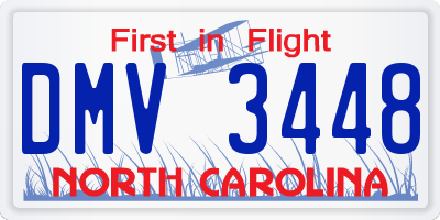 NC license plate DMV3448