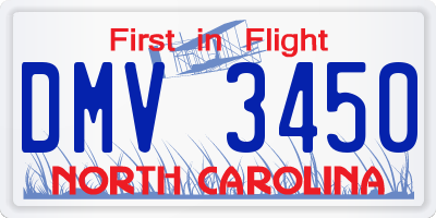 NC license plate DMV3450