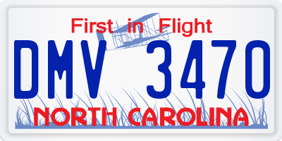 NC license plate DMV3470