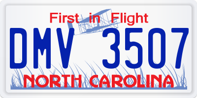 NC license plate DMV3507