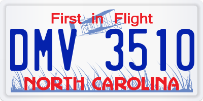 NC license plate DMV3510