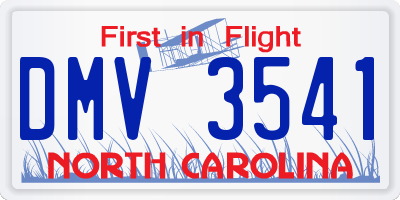 NC license plate DMV3541
