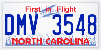 NC license plate DMV3548