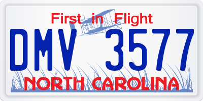 NC license plate DMV3577
