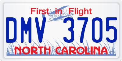 NC license plate DMV3705