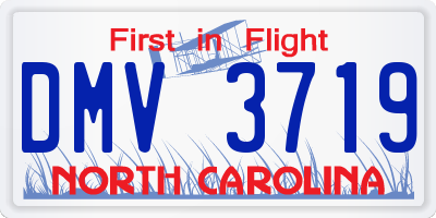 NC license plate DMV3719