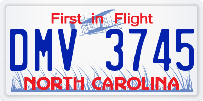 NC license plate DMV3745