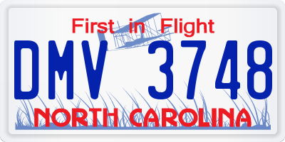 NC license plate DMV3748