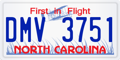 NC license plate DMV3751