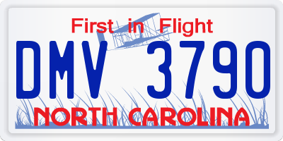 NC license plate DMV3790