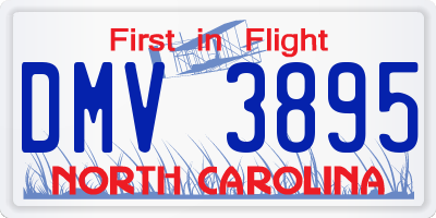 NC license plate DMV3895
