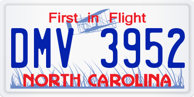 NC license plate DMV3952