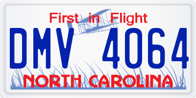 NC license plate DMV4064