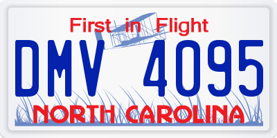 NC license plate DMV4095