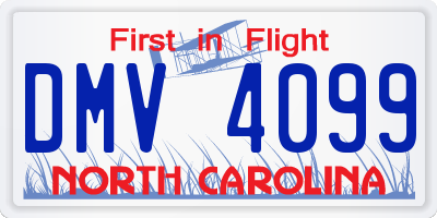 NC license plate DMV4099
