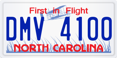 NC license plate DMV4100
