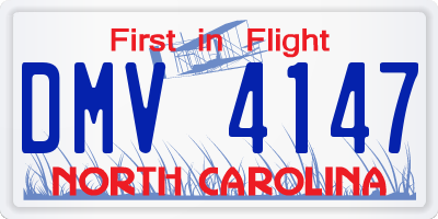 NC license plate DMV4147