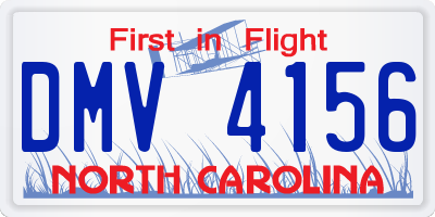 NC license plate DMV4156