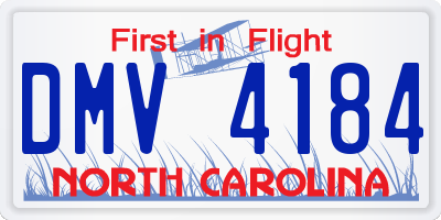 NC license plate DMV4184