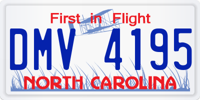 NC license plate DMV4195