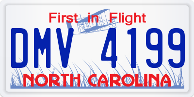 NC license plate DMV4199