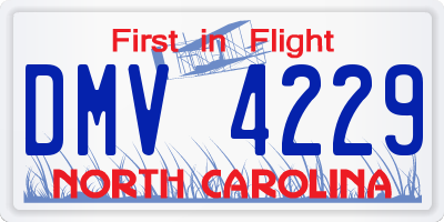 NC license plate DMV4229