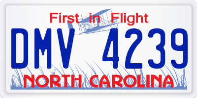 NC license plate DMV4239