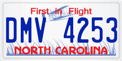NC license plate DMV4253