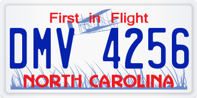 NC license plate DMV4256