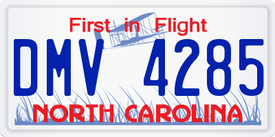NC license plate DMV4285