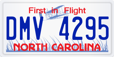 NC license plate DMV4295
