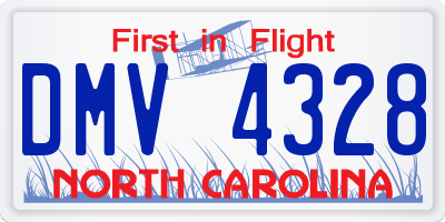 NC license plate DMV4328