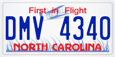 NC license plate DMV4340