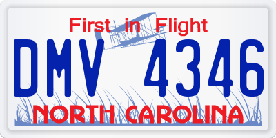 NC license plate DMV4346