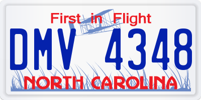NC license plate DMV4348
