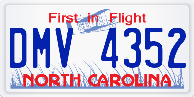 NC license plate DMV4352